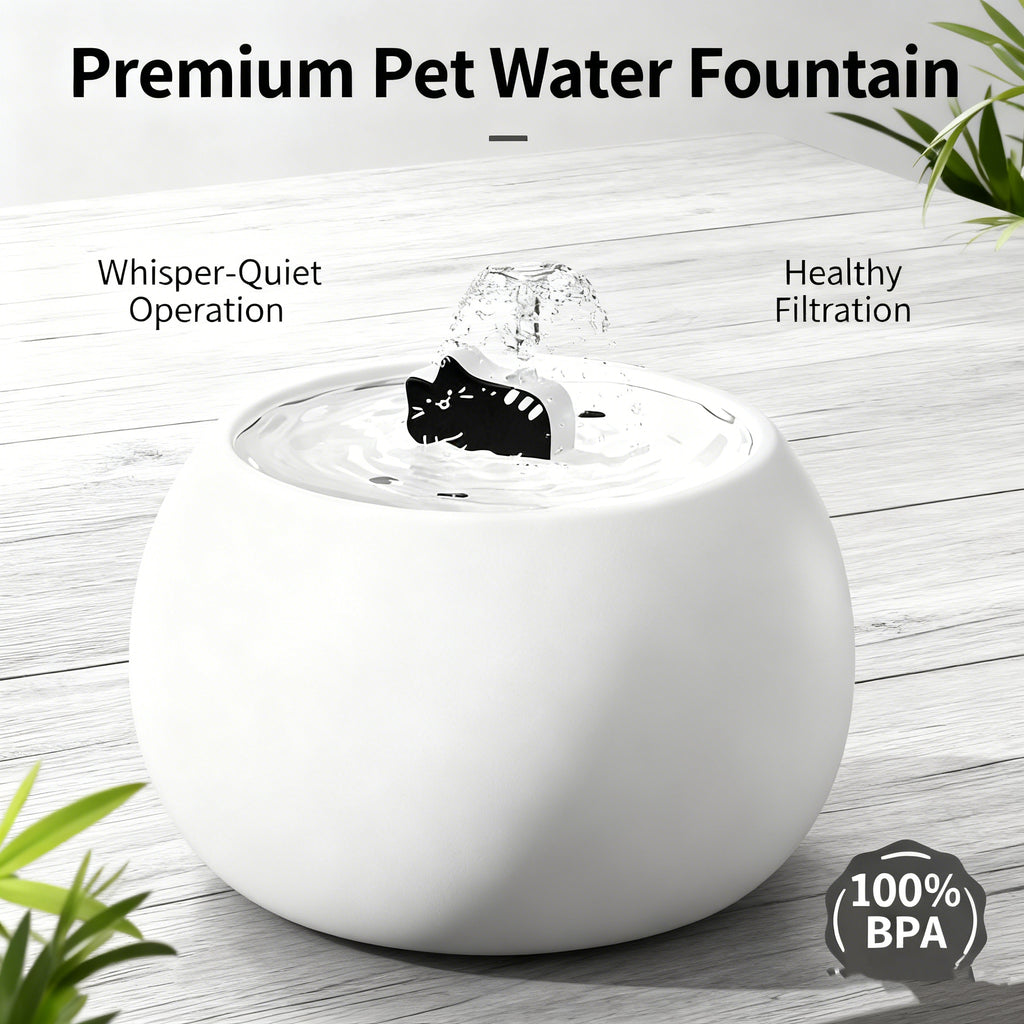 Ceramic Cat Water Automatic Fountain