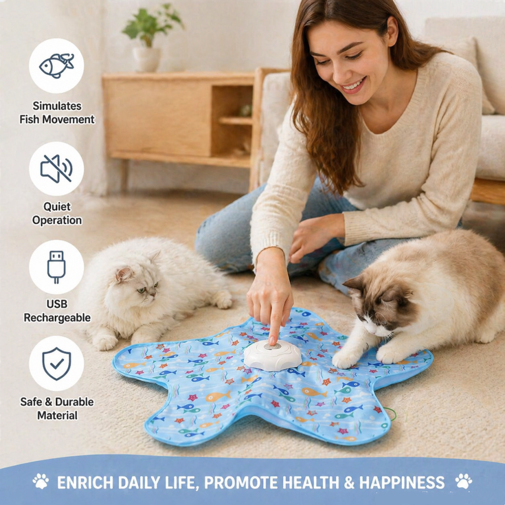 Automatic Hide and Seek Motion-Activated Cat Toy with Moving Feather & Animal Chirps
