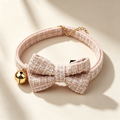 Cat Collar with Chic Bow Rose Quartz Pink
