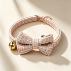 Cat Collar with Chic Bow Rose Quartz Pink