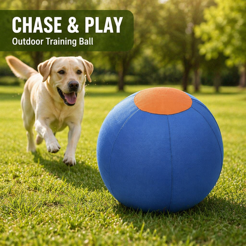 Heavy Duty Inflatable Dog Ball Cover for Large Dogs | Giant Durable Training Ball for Malinois & Herding Breeds