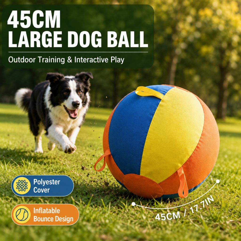 Heavy Duty Inflatable Dog Ball Cover for Large Dogs | Giant Durable Training Ball for Malinois & Herding Breeds