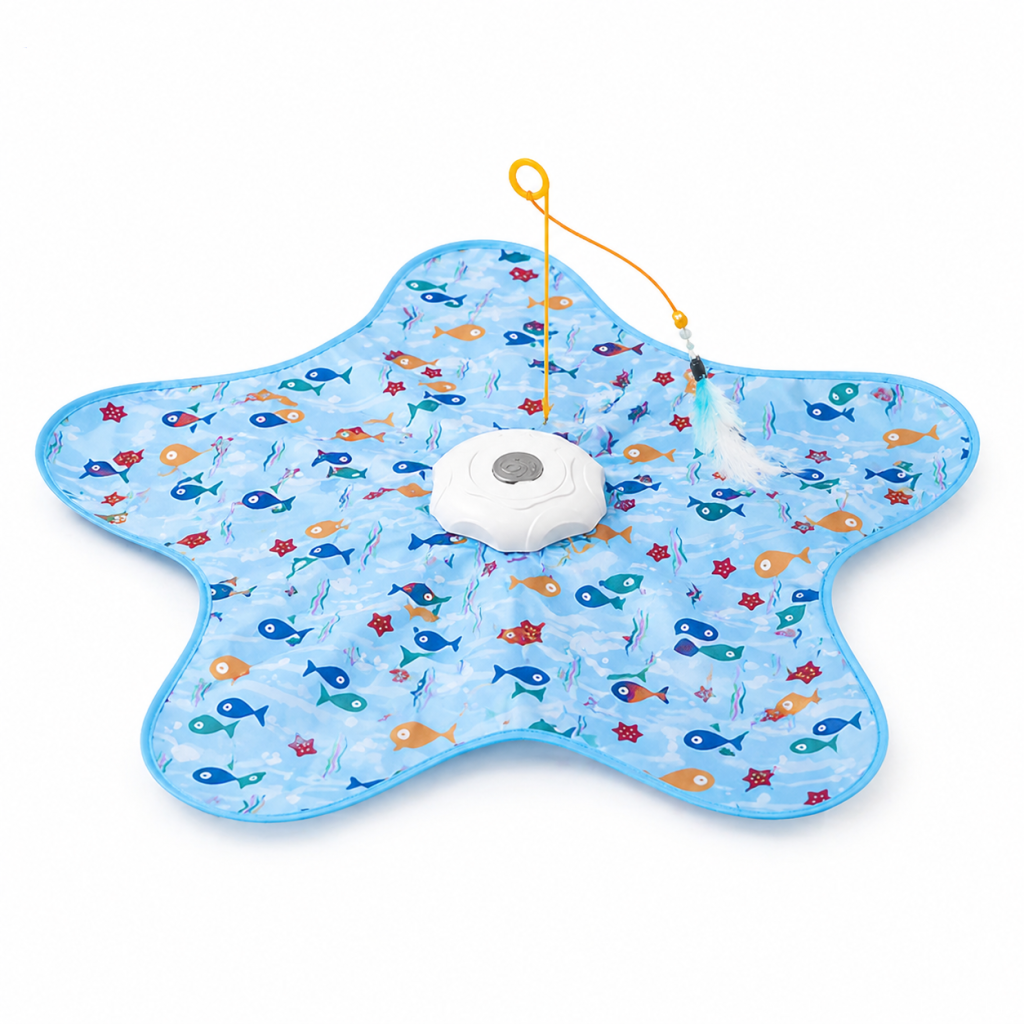 Automatic Hide and Seek Motion-Activated Cat Toy with Moving Feather & Animal Chirps