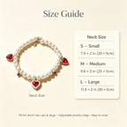 Pet Pearl Necklace Collar Ruby Red