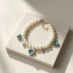 Pet Pearl Necklace Collar Sapphire Blue