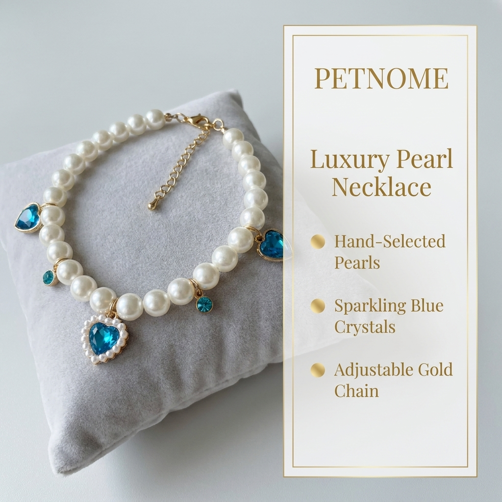 Pet Pearl Necklace Collar