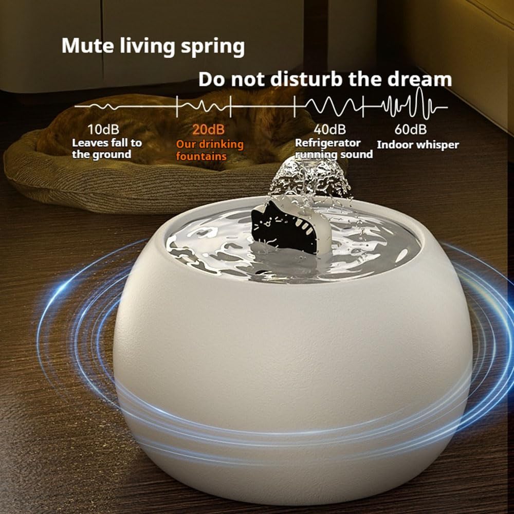 Ceramic Cat Water Automatic Fountain