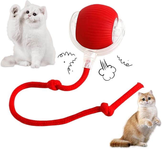 Interactive Rolling Cat Ball - 360°Automatic Chew Toy for Active Cats and Dogs