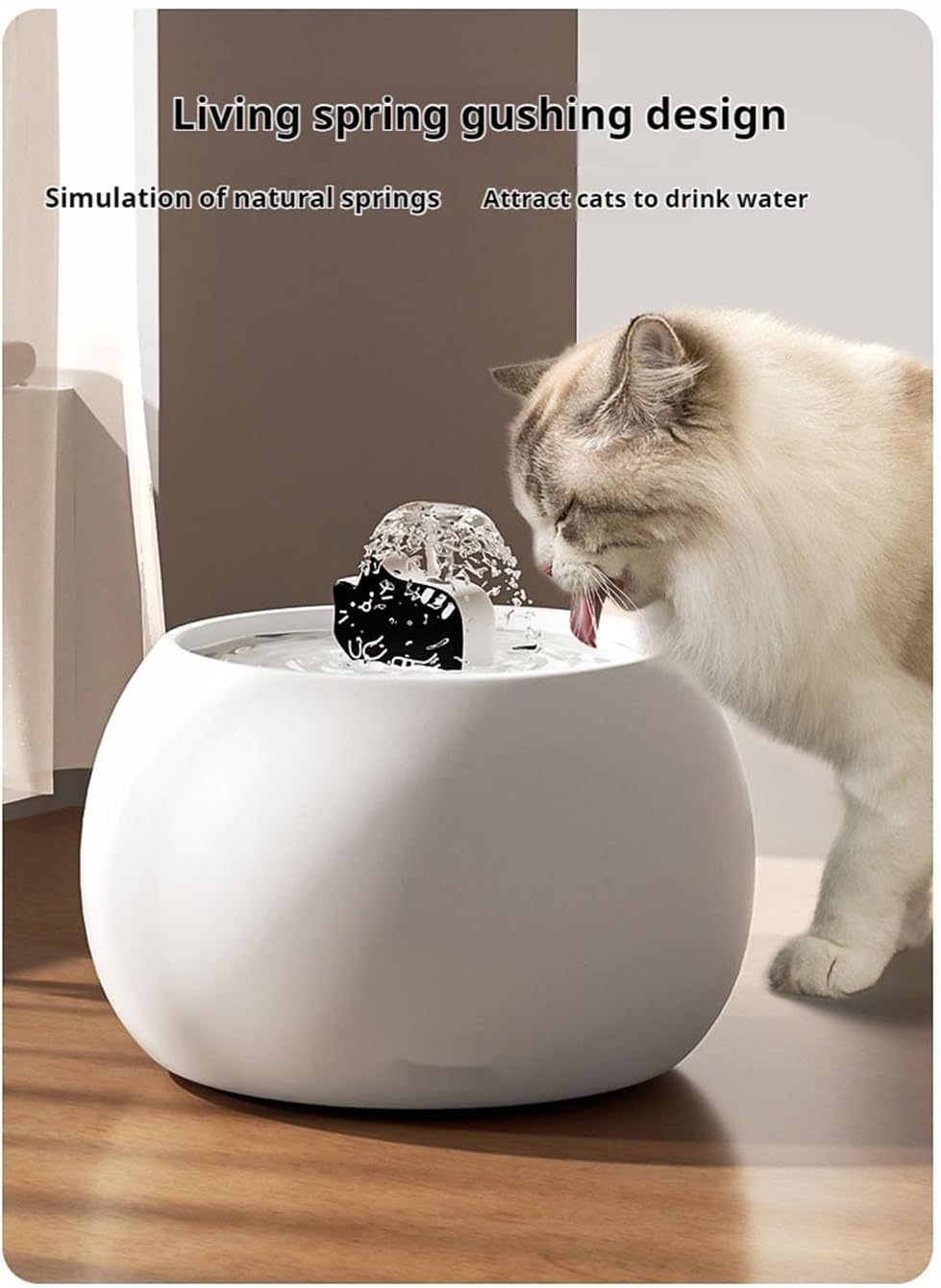 Ceramic Cat Water Automatic Fountain
