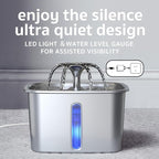 Stainless Steel Cat Water Fountain Dog Water Dispenser