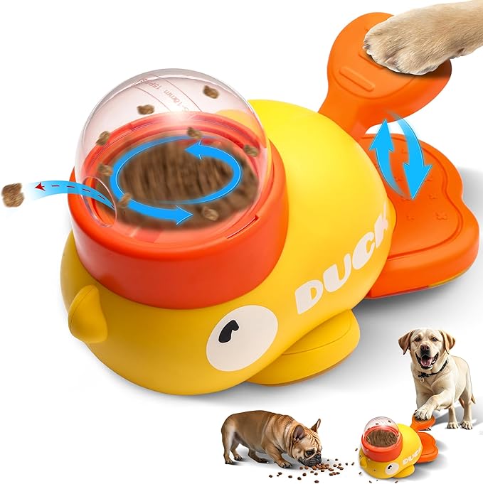 Cat Treat Dispenser Toy Duck-Shaped