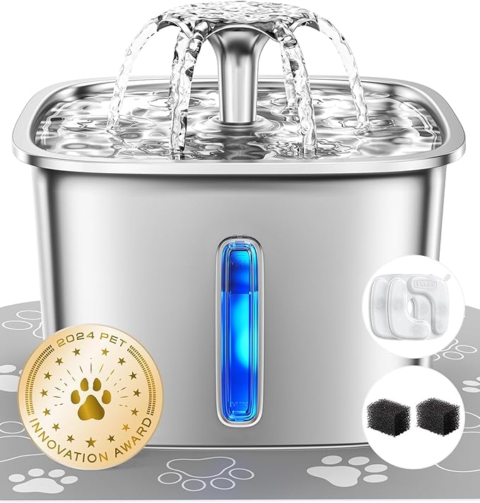 Stainless Steel Cat Water Fountain Dog Water Dispenser