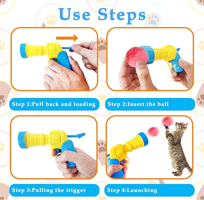 Cat Ball Toy Launcher Gun