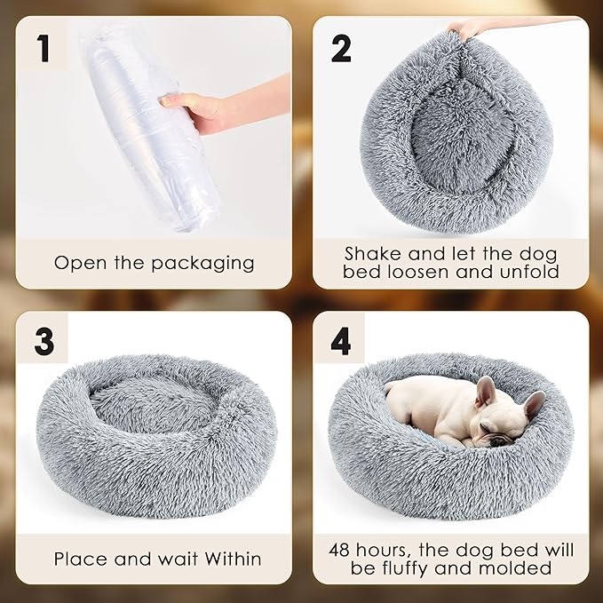 Calming Donut Bed for Cat and Dog