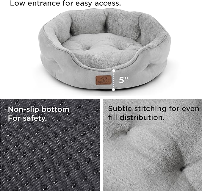 Dog Beds for Small Dogs - Round Cat Beds for Indoor Cats