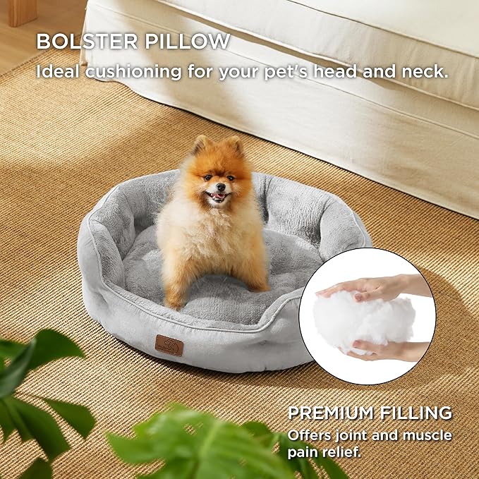 Dog Beds for Small Dogs - Round Cat Beds for Indoor Cats