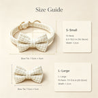 Pet Collar with Chic Bow Pearl White