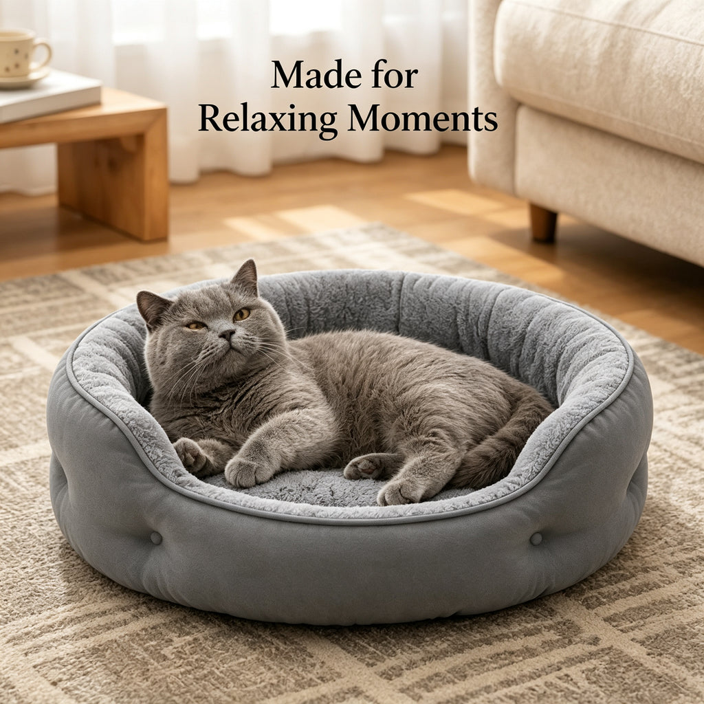 Round Cat/Dog Beds for Indoor Pet