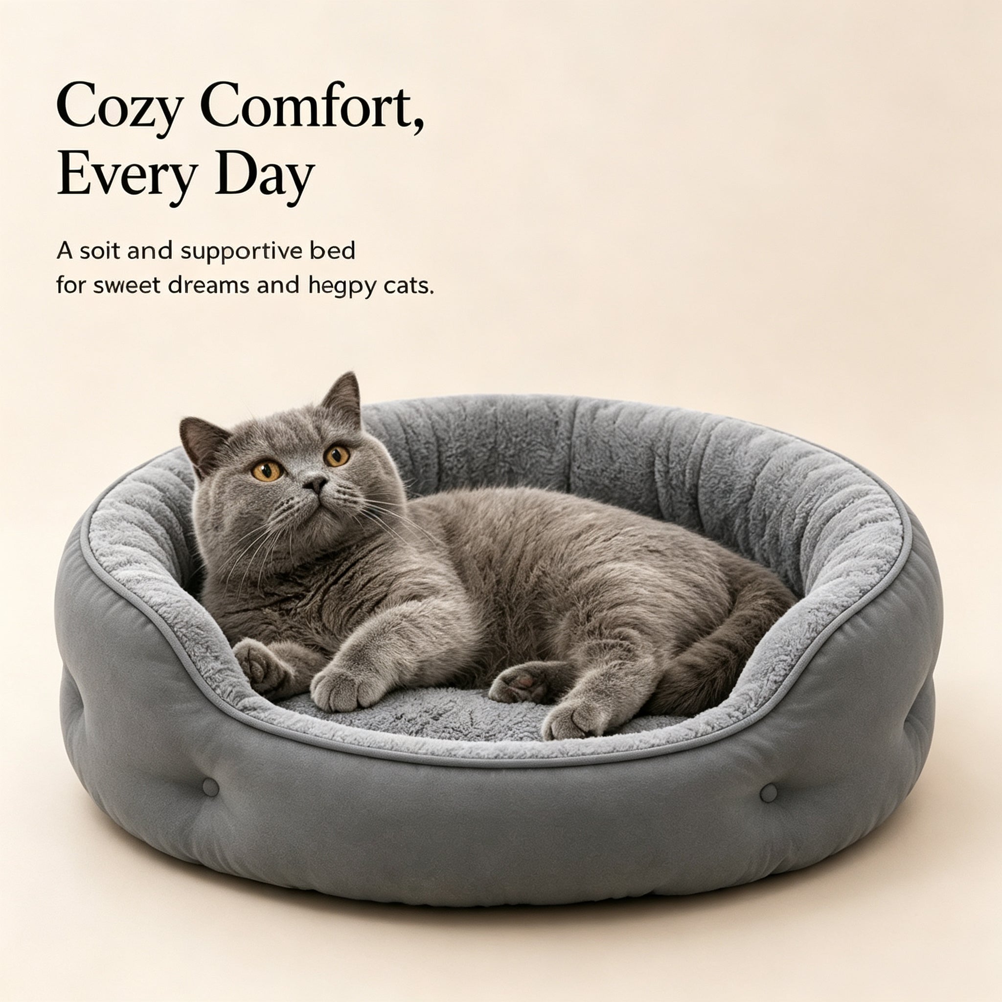 Round Cat/Dog Beds for Indoor Pet