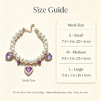 Pet Pearl Necklace Collar Amethyst