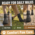 Dog Booties with Reflective Rugged Anti-Slip Sole and Skid-Proof,Outdoor Dog Shoes for Medium to Large Dogs