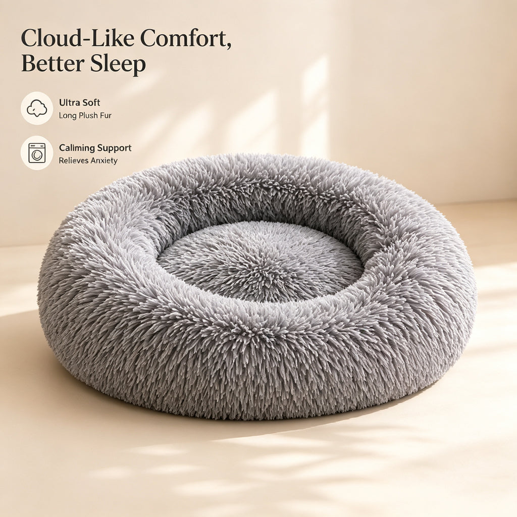 Calming Donut Bed for Cat and Dog