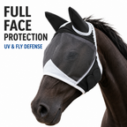 Horse Fly Mask with Ears - UV Protection Fine Mesh Super Comfort Fly Masks for Horses, Adjustable Breathability Horses Masks