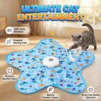 Automatic Hide and Seek Motion-Activated Cat Toy with Moving Feather & Animal Chirps